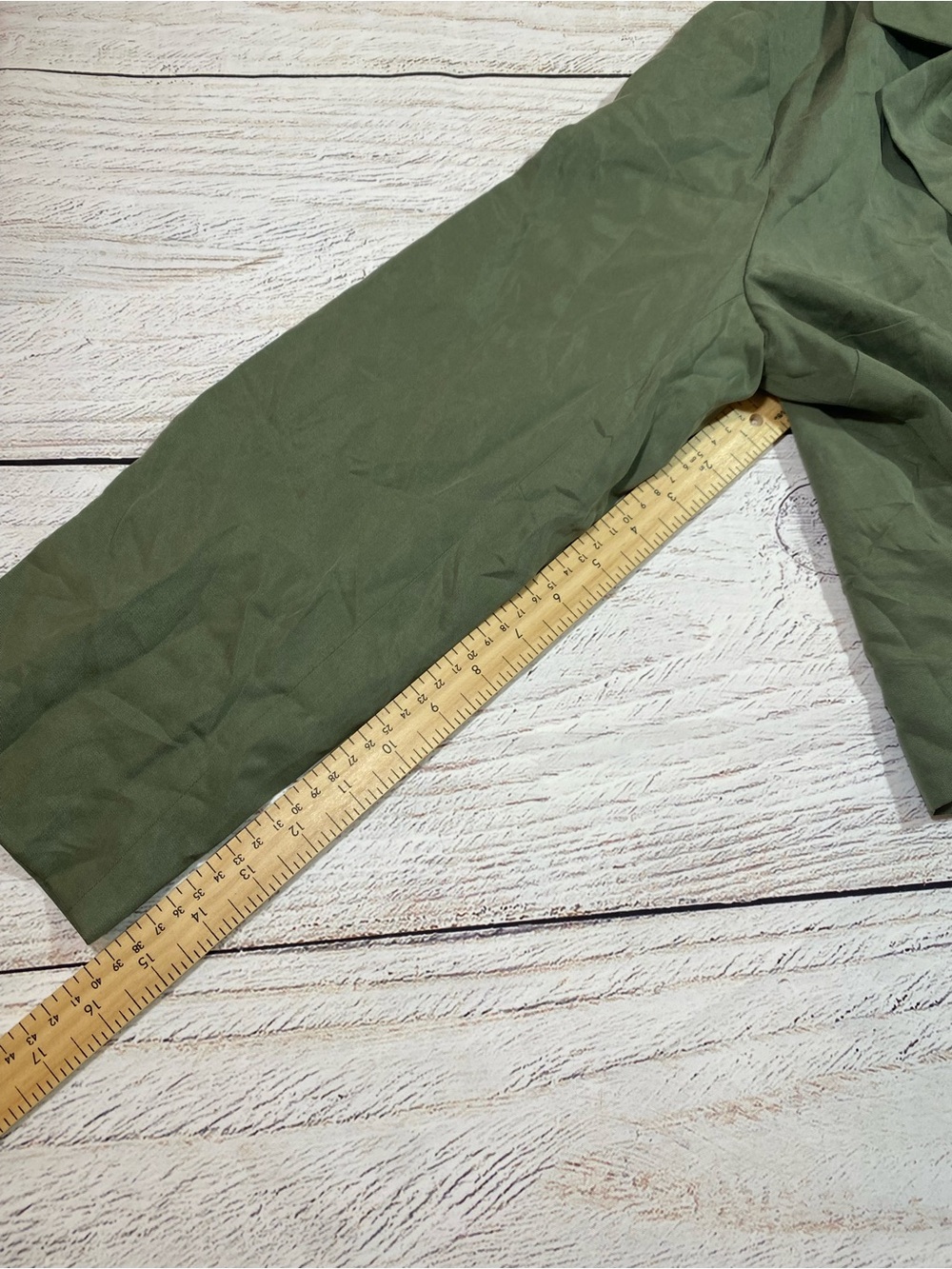 Banana Republic NWT Olive Green Double-Breasted Cropped Blazer Flight Jacket 14 - Picture 13 of 16